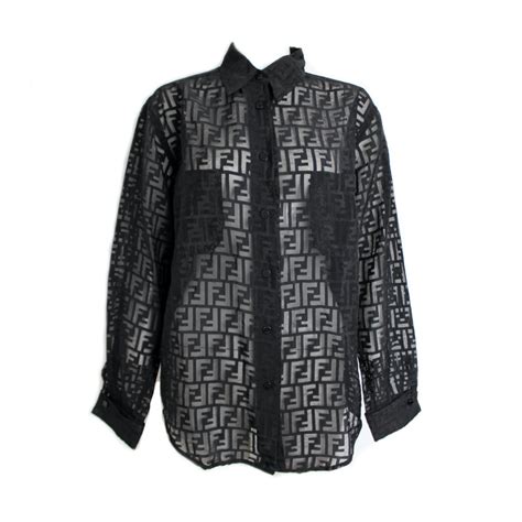 fendi zucca monogram sheer shirt|fendi official website.